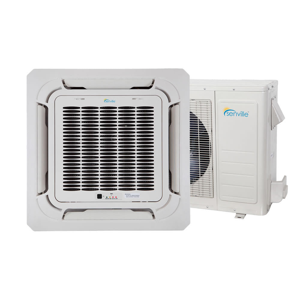 Senville 12000 BTU Ceiling Cassette Mini Split & Heat Pump | SENA/12HF/IC — Ductless Mini-Split