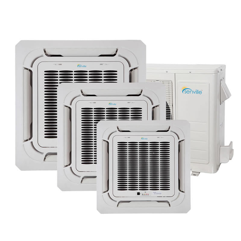 Senville 36000 BTU Tri-Zone Ceiling Cassette Mini Split & Heat Pump | SENA/36HF/TIC — Ductless Mini-Split