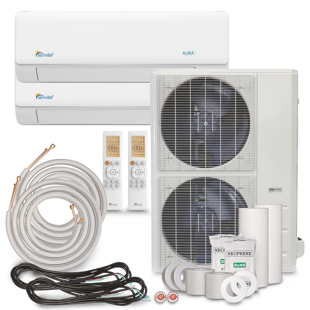 Senville 48000 BTU Dual Zone Ductless Mini Split & Heat Pump | SENA/48HF/D — Ductless Mini-Split