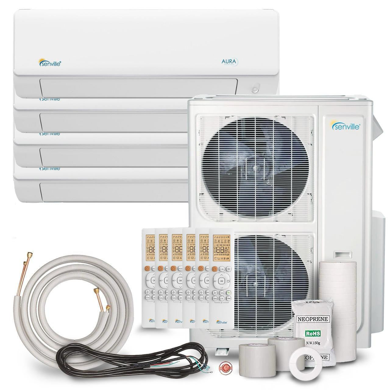 Senville 48000 BTU Quad Zone Ductless Mini Split & Heat Pump | SENA/48HF/Q — Ductless Mini-Split