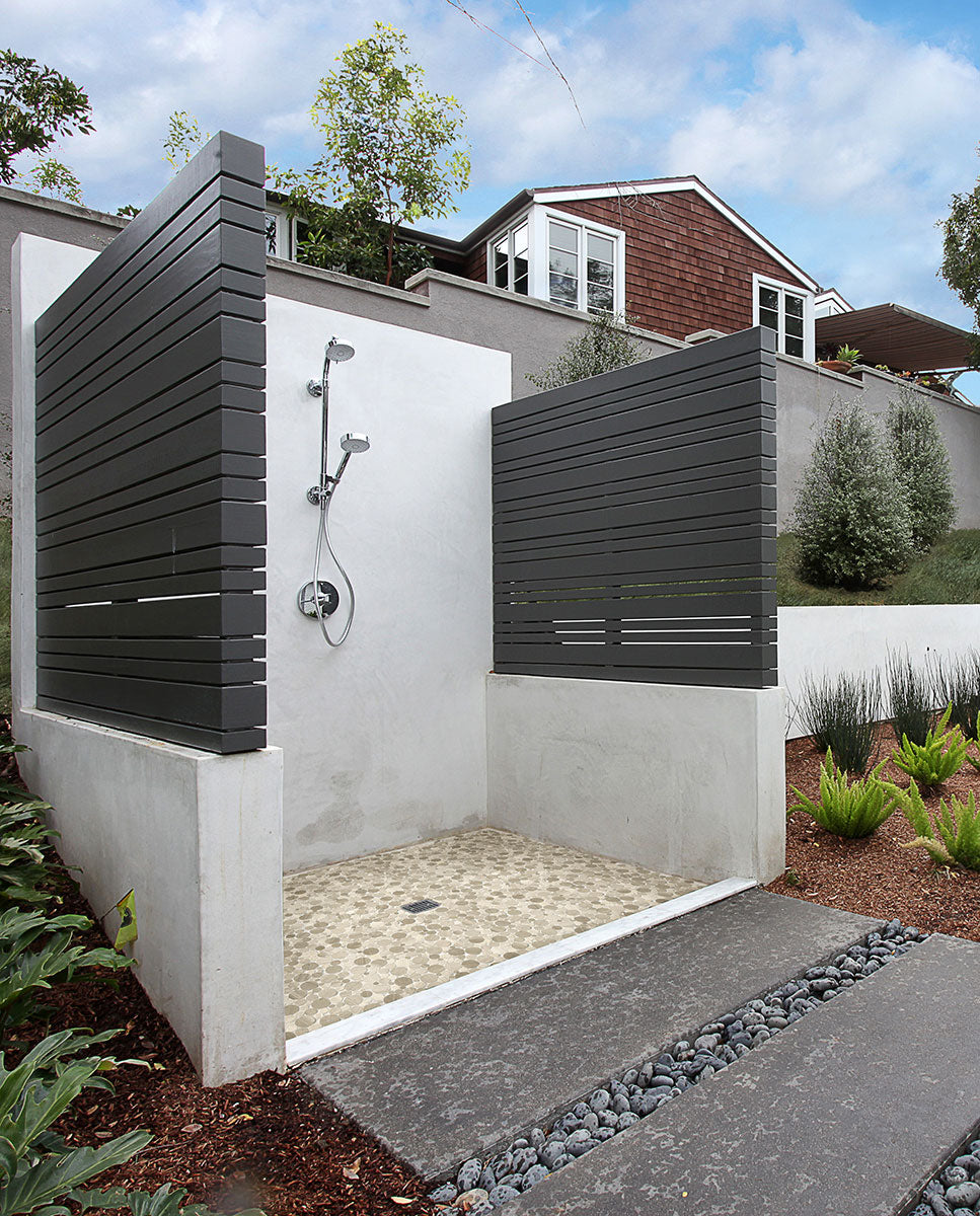 MSI White Oak Serenity Stone Pebble Mosaic — surface detail in white tonality
