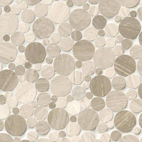 MSI White Oak Serenity Stone Pebble Mosaic