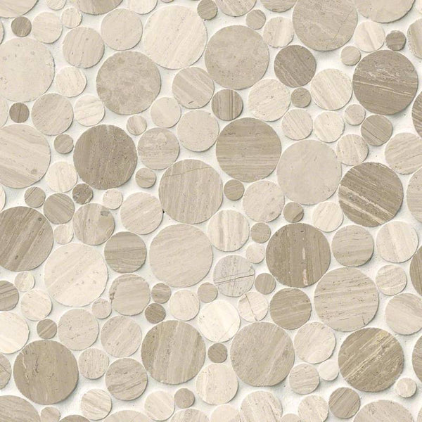MSI White Oak Serenity Stone Pebble Mosaic