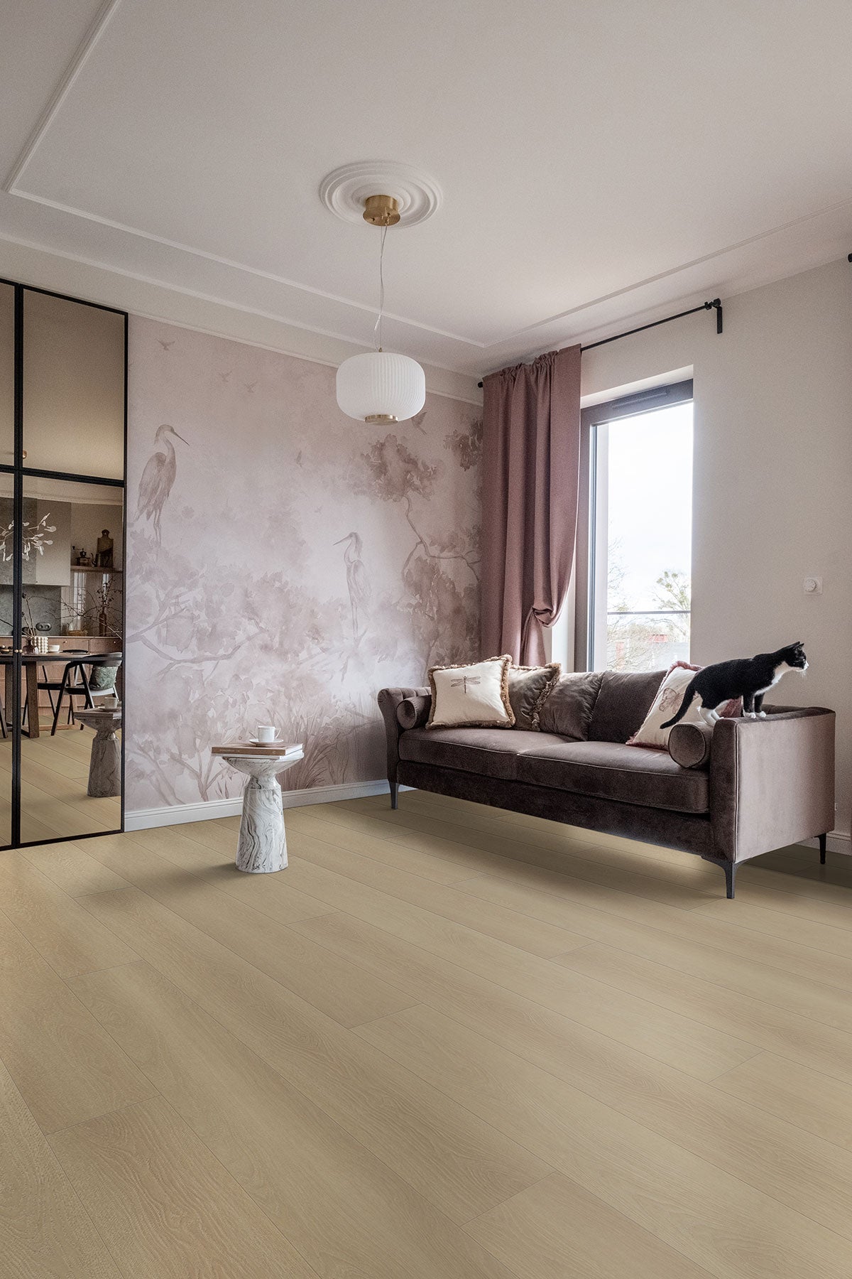 MSI Shorecliffs Houston Trail Rigid Core Flooring — surface detail in natural tonality