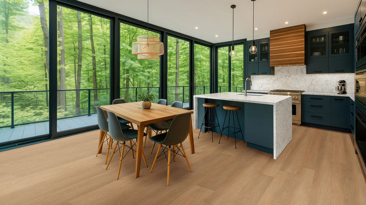 MSI Shorecliffs Wallingford Blonde Rigid Core Flooring — surface detail in blonde tonality