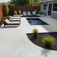 MSI Sierra White Marble Paver — surface detail in white tonality