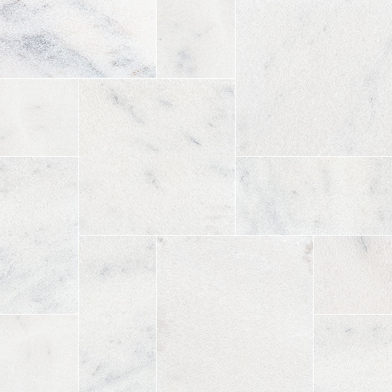 MSI Sierra White Marble Paver — Natural Stone Paver in white tonality