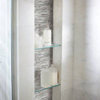 MSI Silver Canvas Interlocking Tile — surface detail in silver tonality