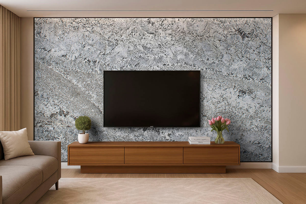 MSI Silver Falls - Granite Island Countertop