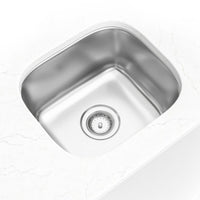 MSI 18G 1618 Sinks — surface detail in natural tonality heavy-gauge undermount single-bowl kitchen sink