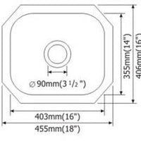 MSI 18G 1618 Sinks — surface detail in natural tonality heavy-gauge undermount single-bowl kitchen sink