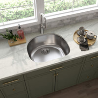 MSI 18G 2321 Sinks — surface detail in natural tonality heavy-gauge undermount single-bowl kitchen sink