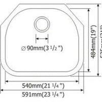 MSI 18G 2321 Sinks — surface detail in natural tonality heavy-gauge undermount single-bowl kitchen sink