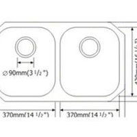 MSI 18G 50/50 — surface detail in natural tonality heavy-gauge undermount single-bowl kitchen sink