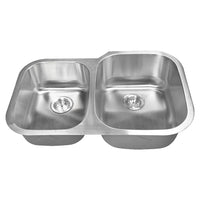 MSI 18G 40/60 — surface detail in natural tonality heavy-gauge undermount single-bowl kitchen sink