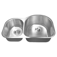MSI 18G 40/60 — surface detail in natural tonality heavy-gauge undermount single-bowl kitchen sink