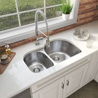MSI 18G 40/60 — surface detail in natural tonality heavy-gauge undermount single-bowl kitchen sink