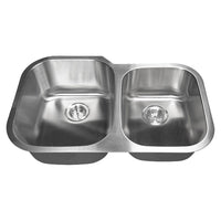 MSI 18G 60/40 — surface detail in natural tonality heavy-gauge undermount single-bowl kitchen sink