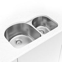 MSI 18G 60/40 — surface detail in natural tonality heavy-gauge undermount single-bowl kitchen sink