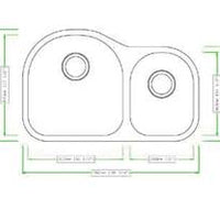 MSI 18G 60/40 — surface detail in natural tonality heavy-gauge undermount single-bowl kitchen sink