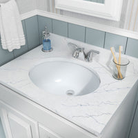 MSI White Oval 1714 Sinks — surface detail in white tonality