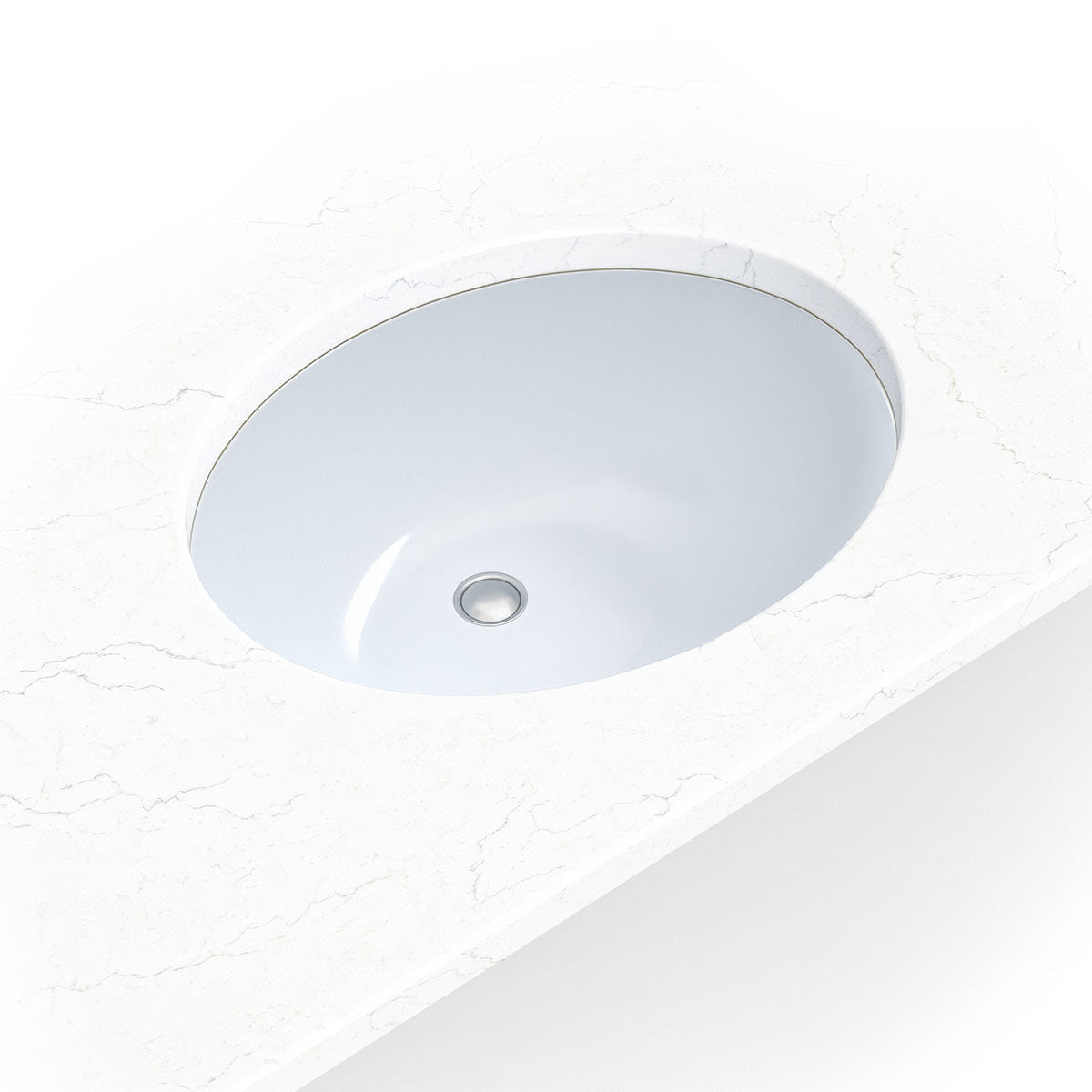 Vanity White Oval Porcelain - 1714