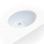 Vanity White Oval Porcelain - 1714