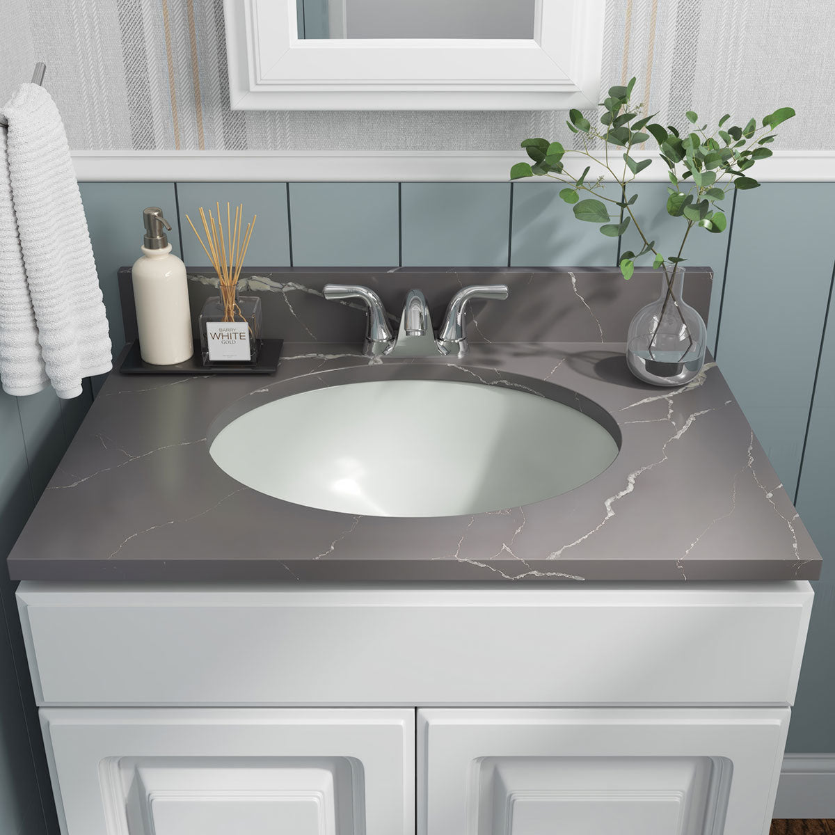 Vanity Bisque Oval Porcelain - 1714