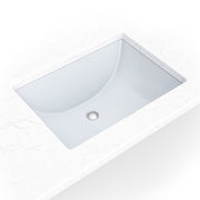 Vanity White Rectangle Porcelain - 2015