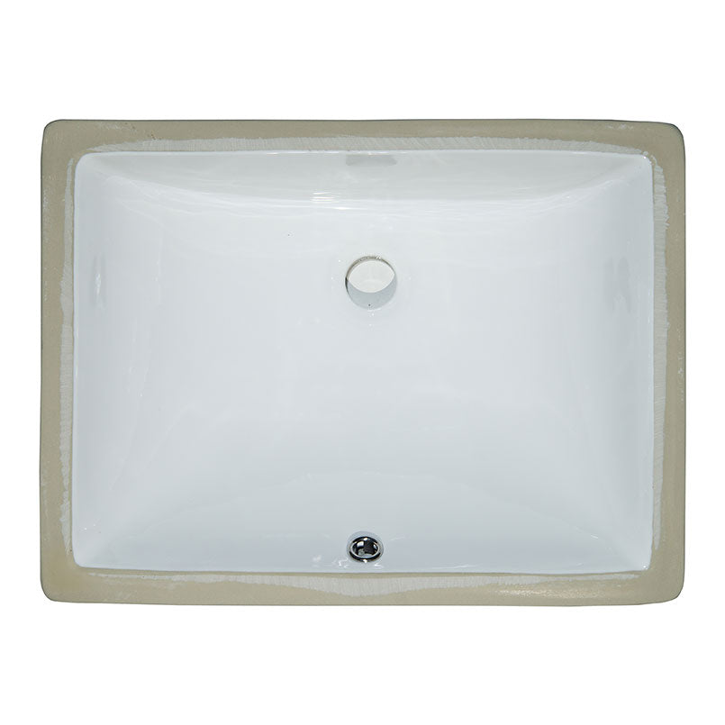 Vanity White Rectangle Porcelain - 2015