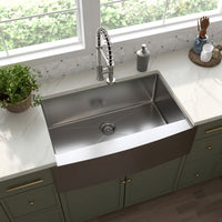 MSI Handcrafted Farmhouse with Apron 16G 3321 Sinks — surface detail in natural tonality