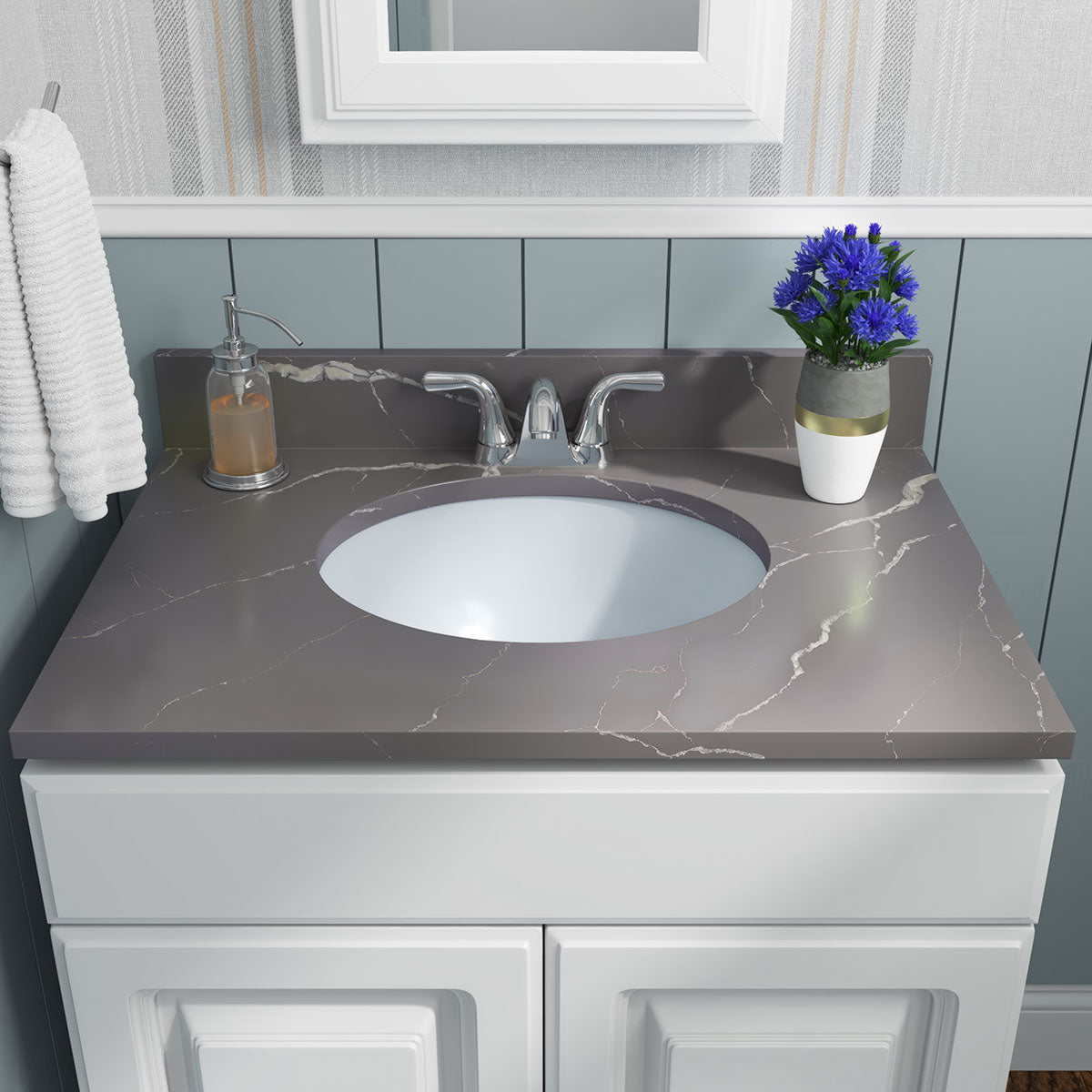 MSI White Oval 1512 Sinks — surface detail in white tonality