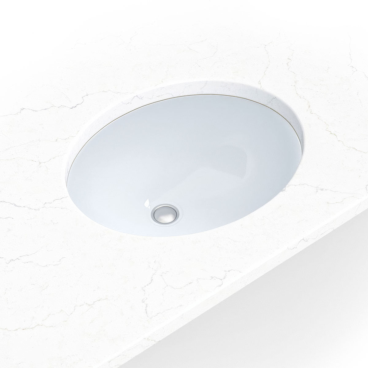 Vanity White Oval Porcelain - 1512