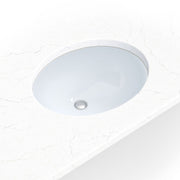 Vanity White Oval Porcelain - 1512