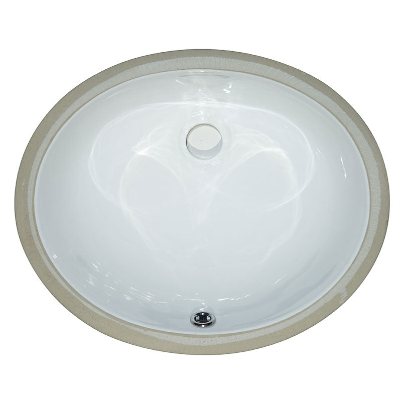Vanity White Oval Porcelain - 1512