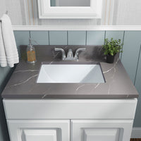 MSI White Rectangle 1813 Sinks — surface detail in white tonality