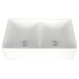 MSI Fireclay Farmhouse White Double Bowl 5050-3220 Sinks