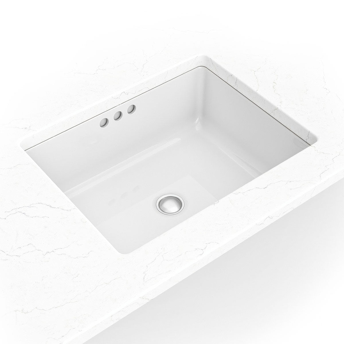 Vanity White Rectangular Porcelain - 2015 Flat