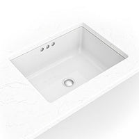 MSI White Rect 2015 Flat Sinks — surface detail in white tonality