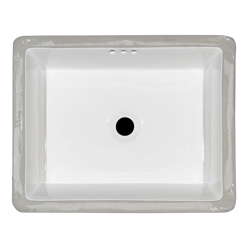 Vanity White Rectangular Porcelain - 2015 Flat