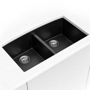 Black Quartz Double Bowl 50/50 - 3219