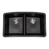 MSI Black Quartz Double Bowl 50/50-3219 Sinks