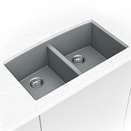 MSI Grey Quartz Double Bowl 50/50-3219 Sinks sinks from Citadel Spaces — premium surface shipped nationwide