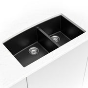 Black Quartz Double Bowl 60/40 - 3219