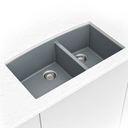 Grey Quartz Double Bowl 60/40 - 3219