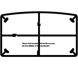 MSI Black Quartz Single Bowl 3219 Sinks — surface detail in black tonality