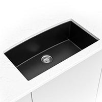 MSI Black Quartz Single Bowl 3219 Sinks — surface detail in black tonality