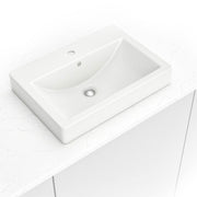 Overmount White Rectangle Porcelain - 2417