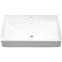 MSI Overmount White Rectangle 2417 Sinks — surface detail in white tonality