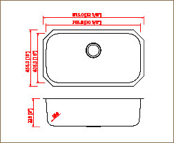 MSI 18G 3218 Sinks — surface detail in natural tonality heavy-gauge undermount single-bowl kitchen sink